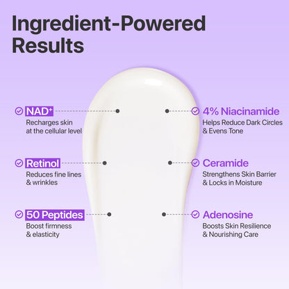 numbuzin No.9 NAD+ Retinol Eye Cream, Depuffing & Firming Eye Serum for Dark Circles, Wrinkles & Fine Lines, Peptides & Niacinamide for Glow & Undereye Radiance, Stocking Stuffers 0.33 fl oz 🍁 All In One Marketplace Canada