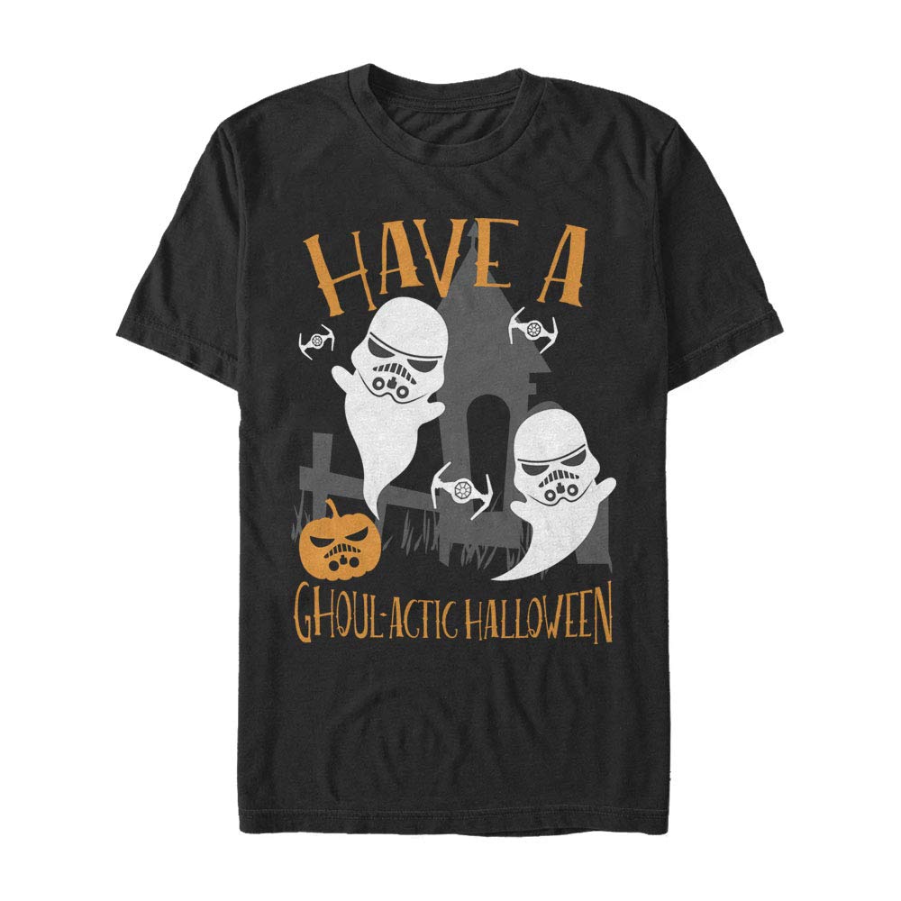 STAR WARS Licensed Goulactic Halloween Men's Tee, Black, Medium