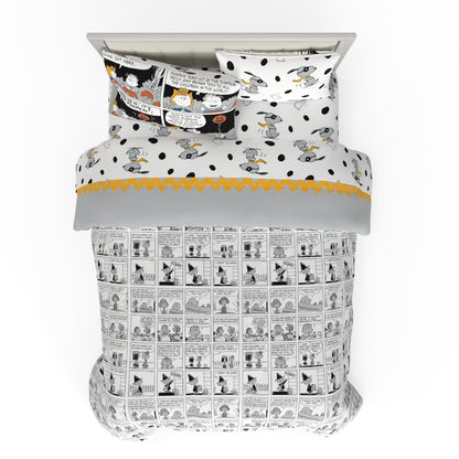 Peanuts Halloween Full Bed Set – Super Soft & Cozy 5 Piece Reversible Comforter and Sheet Set Featuring Snoopy & Charlie Brown, (Official Peanuts Product) by Franco