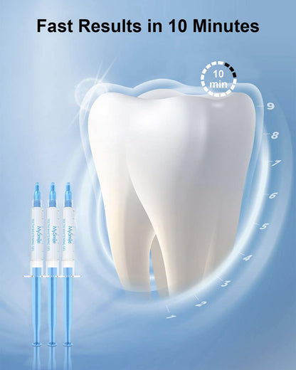 MySmile Teeth Whitening Gel Refills Pack 30+ Treatment Non-Sensitive Enamel Safe Tooth Whitener -10 Min Fast Whitening Teeth - Helps to Remove Stains from Coffee, Smoking, Wines（Excluding Tray Light） 🍁 All In One Marketplace Canada