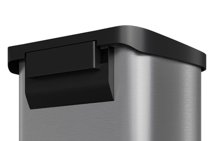 Garvee 13 gal / 50 L Stainless Steel Trash Can with Lid, Large Garbage Can for Kitchen, Rustproof Step-on Kitchen Metal Trash Bin with Liner Rim, Rear Handle, Soft Close Plastic Lid, Silver 🍁 All In One Marketplace Canada