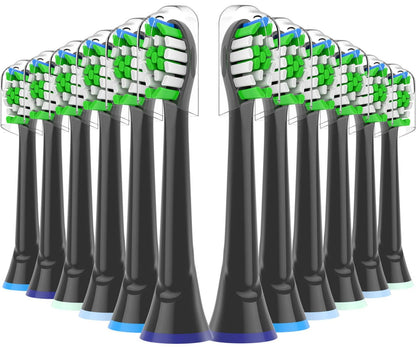 Replacement Brush Heads for Philips Sonicare Electric Toothbrush, Fit Plaque Control, Gum Health, FlexCare, HealthyWhite, Essence+ and EasyClean, 12 Pack (Black) 🍁 All In One Marketplace Canada