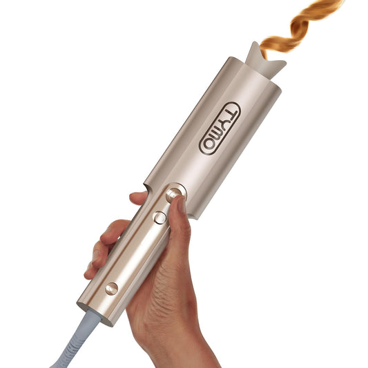 TYMO CurlPro Plus Automatic Curling Iron - Upgraded Rotating Barrel Curling Wand, Hair Curler Automatic for Women, Anti-Scald, Tangle-Free, 600M Ionic, Dual Voltage, Gold,1 inch 🍁 All In One Marketplace Canada