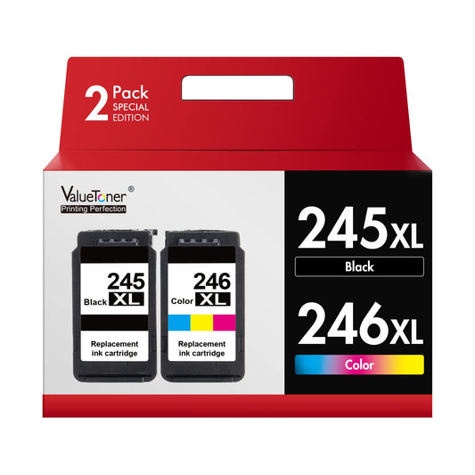 Valuetoner 245XL 246XL Ink Cartridge Combo Pack Replacement for Canon Ink 245 and 246 243 244 for Pixma TR4520 TR4527 MG2522 MG2520 MX490 MX492 TS202 TS302 TS3320 MG2920 Printer (Black, Color) 🍁 All In One Marketplace Canada