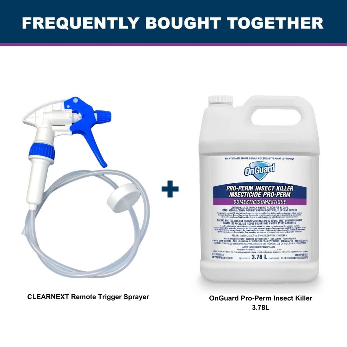 CLEARNEXT 36" Remote Trigger Sprayer with 38-400 Cap | Compatible with OnGuard's Pro-Perm Insect Killer, P-22-RTU and Liquid Animal Repellent 3.78L Jug 🍁 All In One Marketplace Canada