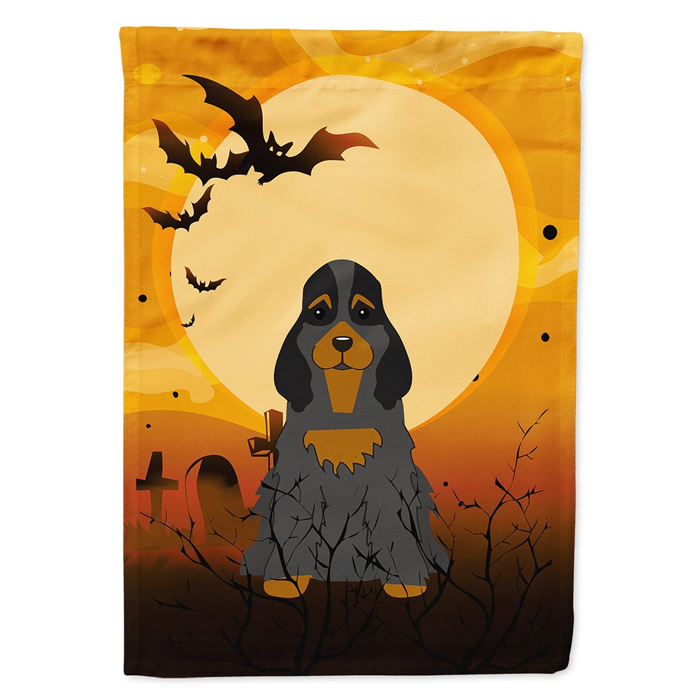 Caroline's Treasures BB4359CHF Halloween Cocker Spaniel Black Tan Flag Canvas House Size, Large, Multicolor