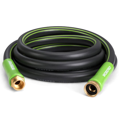 WORKPRO Garden Hose 5/8 in x 10 FT, Heavy Duty, Flexible, Lightweight Water Hose with 360° Rotation Handle, 3/4" GHT Solid Brass Fittings, for Outdoor, Lawn, Garden & Yard, Car Wash 🍁 All In One Marketplace Canada