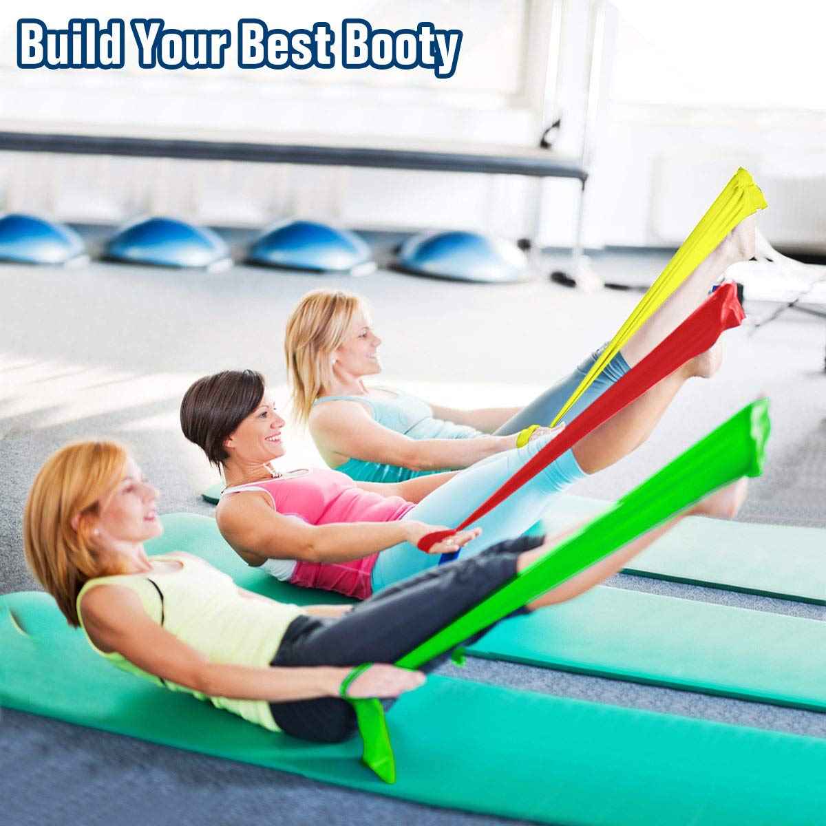 HAIBEI Resistance Bands Elastic Exercise Bands 3 Pack Physical Therapy Tension Band Recovery Band Workout Strength Training Bands for Women, Yoga, Arms,Upper Body and Shoulders (Red Yellow Green) 🍁 All In One Marketplace Canada