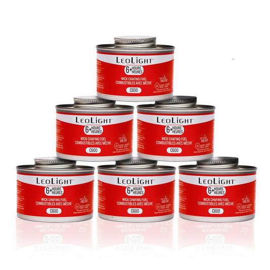 6 Pack Chafing Fuel 6 Hour Burn – Odorless, Smokeless & Spill-Proof Wick, 7.8oz Food Warmer Fuel for Chafing Dish Buffet Set & Catering Use, LeoLight 🍁 All In One Marketplace Canada