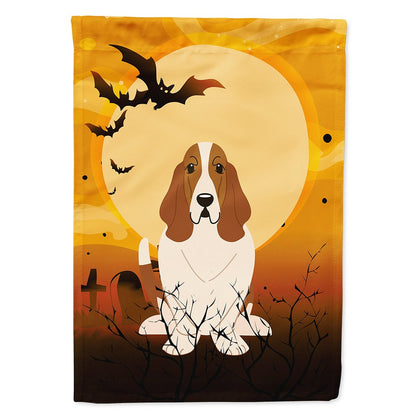 Caroline's Treasures BB4287CHF Halloween Basset Hound Flag Canvas House Size, Large, Multicolor
