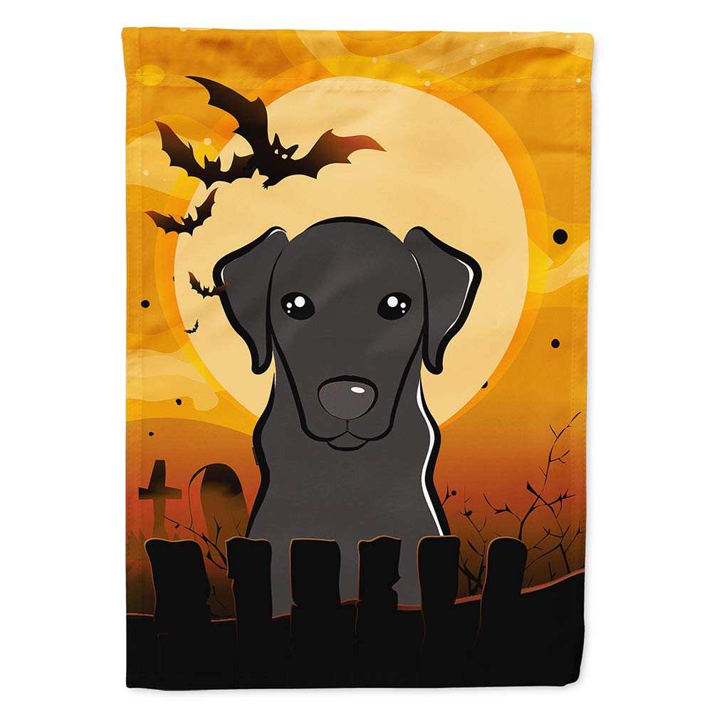 Caroline's Treasures BB1793CHF Halloween Black Labrador Canvas House Size Flag, Multicolor, Large