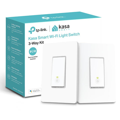 Kasa Smart 3-Way Light Switch Kit by TP-Link (HS210 KIT) - Neutral Wire and 2.4GHz Wi-Fi Connection Required, Works with Alexa and Google Home, No Hub Required, UL Certified, White,2 Count (Pack of 1) 🍁 All In One Marketplace Canada