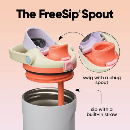 Owala FreeSip Sway Insulated Stainless Steel Water Bottle with Two-Way Spout, Built-In Straw and Bucket Handle, Made for Travel, School, and Sports, 40oz, BPA Free, Leak Proof, Beach House 🍁 All In One Marketplace Canada