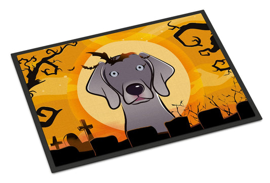 Caroline's Treasures BB1789JMAT Halloween Weimaraner Door Mat, Indoor Rug or Outdoor Welcome Mat 24x36 Doormat, 24H X 36W, Multicolor