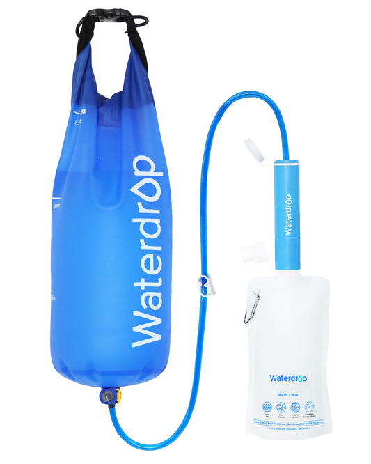 Waterdrop Gravity Water Filter Straw, Camping Water Filtration System, Water Purifier Survival for Travel, Backpacking and Emergency Preparedness, 1.5 gal Bag, 0.1 Micron, 5 Stage Filtration 🍁 All In One Marketplace Canada