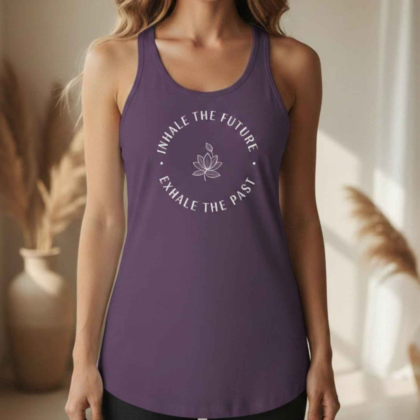 Inhale the Future Exhale the Past Tank Top | Yoga Tank for Women | Mindfulness Gift