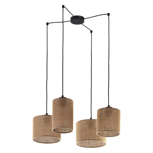 JUTE 4-Light Adjustable Pendant Light for Kitchen Island & Dining Table - AURABAGS SHOP