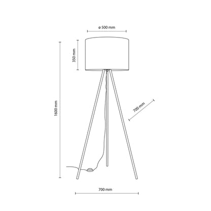 UMBERTO Black Modern  Floor Lamp  (Clearance) - AURABAGS SHOP