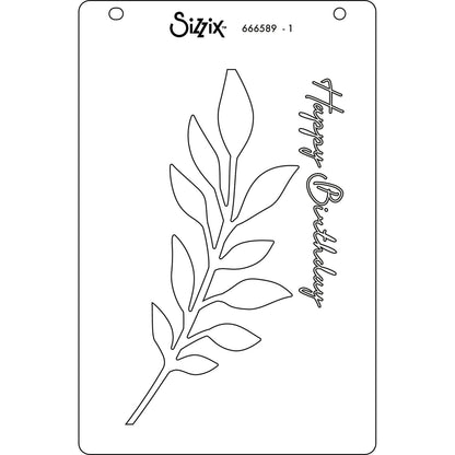Sizzix A6 Layered Stencils 4PK Cosmopolitan, Frond by Stacey Park