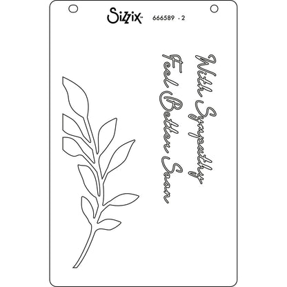 Sizzix A6 Layered Stencils 4PK Cosmopolitan, Frond by Stacey Park