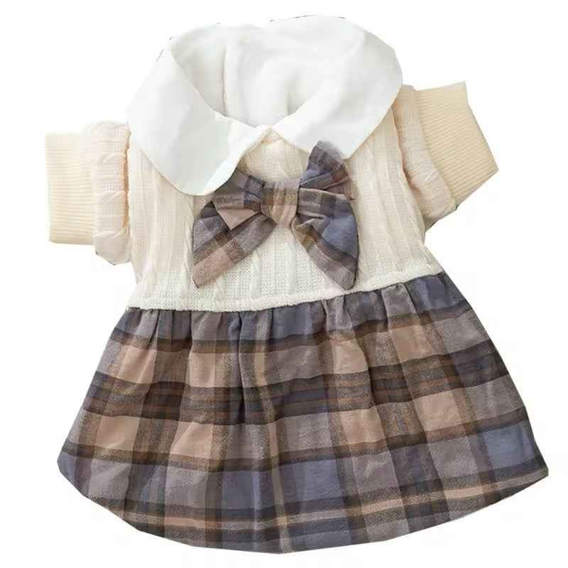 Samuel School Outfit for Dogs – Matching Dog Dress and Sweater Set
