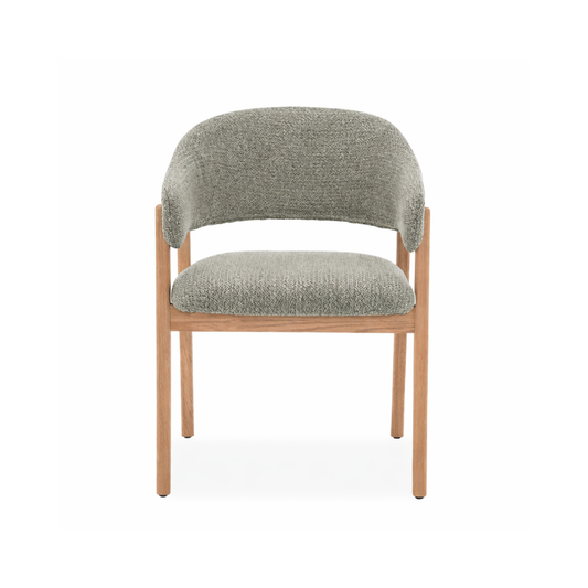 Fiol Dining Chair – Mint Green Upholstery & Natural Wood Frame
