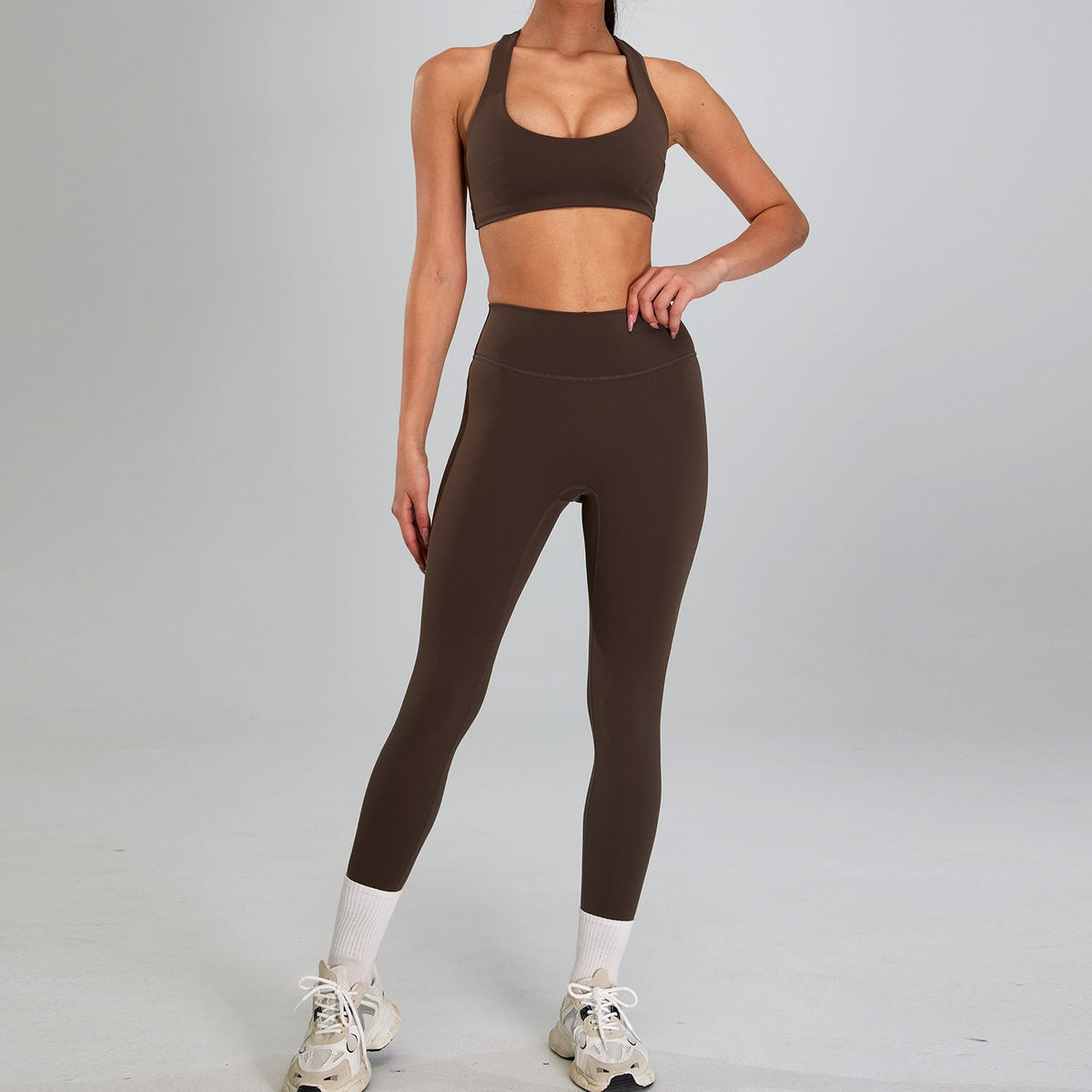Women’s High-Waisted Sports Set – Slim-Fit Outdoor Running & High-Intensity Workout Activewear