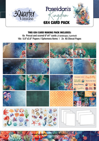 3Quarter Designs Poseidon's Kingdom 6x4 Card Pack