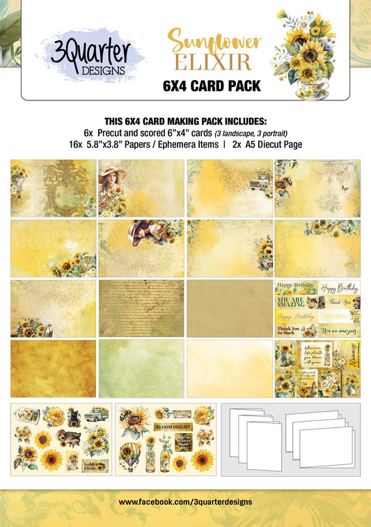 Sunflower Elixir 6x4 card pack