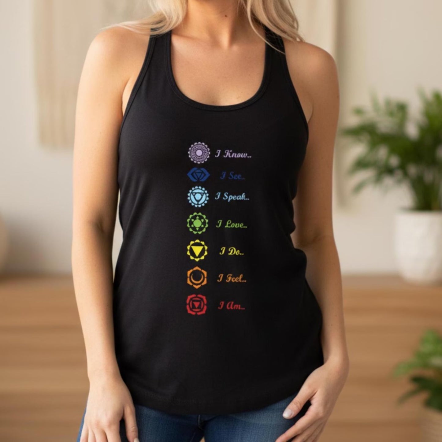 7 Chakra Yoga Tank Top | Women's Spiritual Meditation Shirt