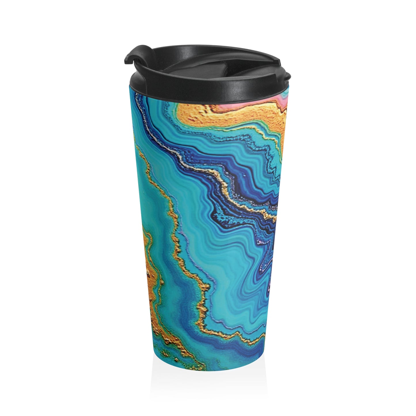 Geode Swirl Stainless Steel Travel Mug