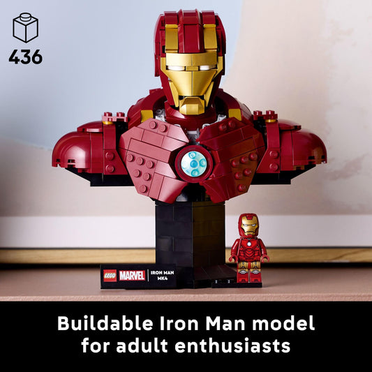 LEGO Marvel Iron Man MK4 Bust - Building Kit for Adults, Ages 18+ - Includes Iron Man Minifigure - Collectible Model for Super Hero Fans - Gift for Men and Women - 76327 🍁 All In One Marketplace Canada