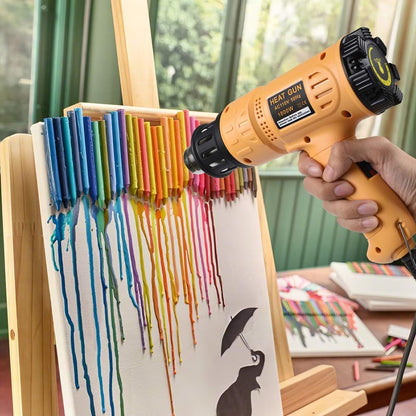 SEEKONE Heat Gun 1800W 122℉-1202℉（50℃- 650℃）Fast Heating Heavy Duty Hot Air Gun Kit Variable Temperature Control Overheat Protection with 4 Nozzles for Crafts, Shrinking PVC, Stripping Paint(5.2FT) 🍁 All In One Marketplace Canada