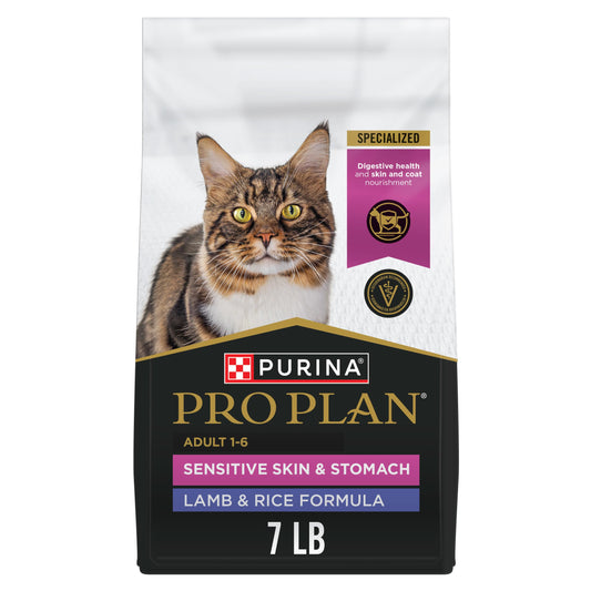 Purina Pro Plan Sensitive Skin & Stomach Dry Cat Food, Lamb & Rice - 3.18 kg Bag 🍁 All In One Marketplace Canada