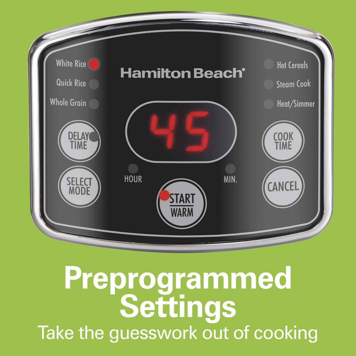 Hamilton Beach Digital Programmable Rice Cooker & Food Steamer, 14 Cups Cooked (7 Cups Uncooked), Stainless Steel, Steam & Rinse Basket, Delay Start, Model 37548MN 🍁 All In One Marketplace Canada