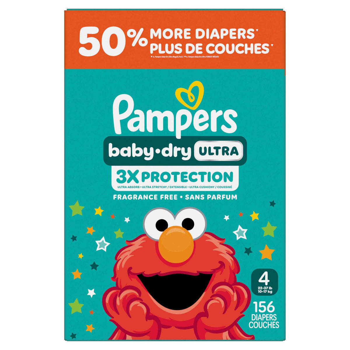 Pampers Baby Dry Ultra Diapers, Size 4 (22-37 lbs), 156 Count, Absorbent Disposable Diapers 🍁 All In One Marketplace Canada