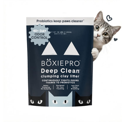 Boxie® Probiotic Cat Litter 40 Day Natural Odor Control, 16lb Clumping Kitty Litter (Clay) 🍁 All In One Marketplace Canada
