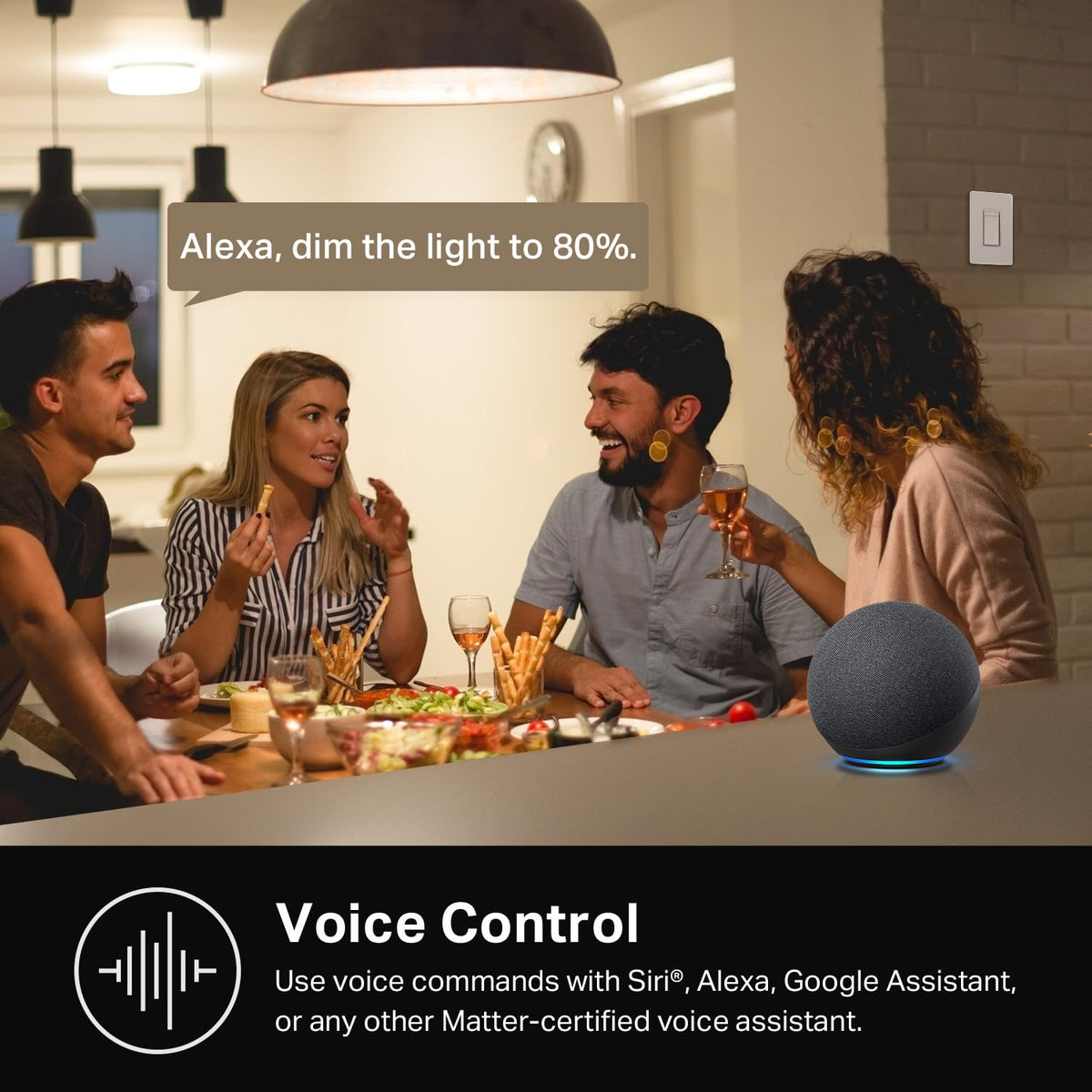 Kasa Smart Single Pole Dimmer Switch by TP-Link (HS220) -Dimmer Light Switch for LED Lights, Works with Alexa and Google Home, 1-Pack , White ( Packaging May Vary ) 🍁 All In One Marketplace Canada