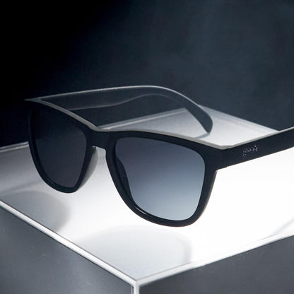 goodr A Unicorn's Calamity Polarized Sunglasses, Medium Sized (OG), Black Solid Frames with Black Non-Reflective Glare Reducing Lenses, UV400 Protection, No Slip, No Bounce 🍁 All In One Marketplace Canada
