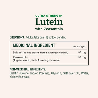 NATURE'S BOUNTY Lutein, Ultra Strength, Support For Conditions Like Cataracts & Macular Degeneration, 53 g 🍁 All In One Marketplace Canada