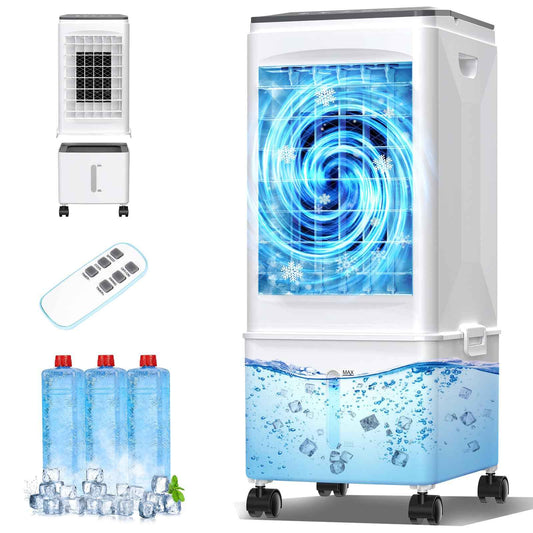 Portable Air Conditioner, 9.5L Portable AC Unit, 24H Fast Cooling, 3 Speeds Cooling Fan, Quiet Air Conditioner Portable w/7H Timer & Remote, Evaporative Air Cooler for Bedroom Home Office 🍁 All In One Marketplace Canada