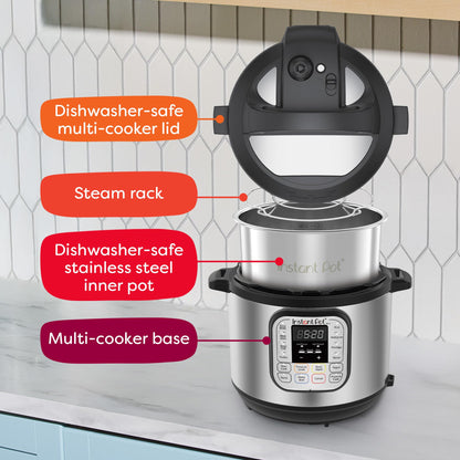 Instant Pot Duo 7-in-1 Electric Pressure Cooker, Slow Cooker, Rice Cooker, Steamer, Sauté, Yogurt Maker, Warmer & Sterilizer, 8 Quart, Stainless Steel/Black