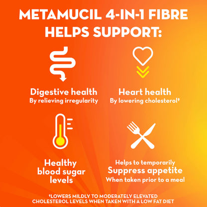 Metamucil, Daily Psyllium Husk Powder Supplement, Sugar-Free, 4-in-1 Fibre for Digestive Health, Orange Smooth Flavored Drink, 114 Servings 🍁 All In One Marketplace Canada