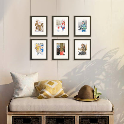 upsimples 8x10 Picture Frame Set of 5,Display Pictures 5x7 with Mat or 8x10 Without Mat,Wall Gallery Photo Frames, Black 🍁 All In One Marketplace Canada