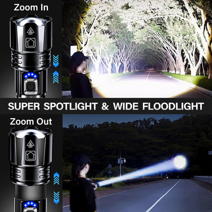 AKNEAR Rechargeable LED Flashlight High Lumens, Super Bright Flashlights with Zoomable & USB C Rechargeable & 5 Light Mode & IPX-7 Waterproof, Powerful Flash Light (2, Standard Display) 🍁 All In One Marketplace Canada