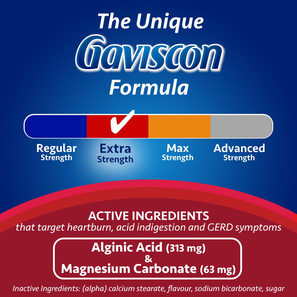 Gaviscon Extra Strength Tablets - 120 Count - Chewable Foaming Antacid Tablets for Day and Night Heartburn Relief, Acid Reflux and GERD Relief, Fruit Blend - Free of Aluminum, Lactose and Gluten 🍁 All In One Marketplace Canada
