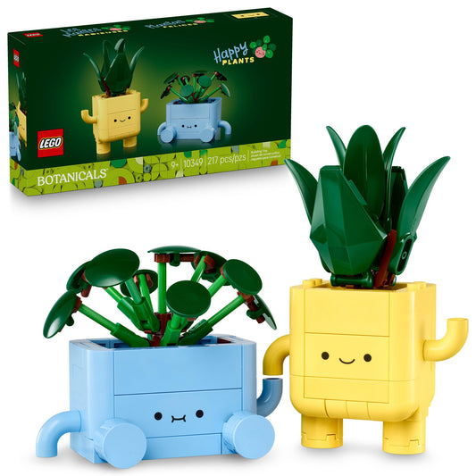 LEGO Botanicals Happy Plants Building Toy for Kids, Girls, and Boys 9+ - Playroom Decor for Desk or Shelf - Gift for Birthdays - Artificial Indoor Plant for Play & Display - 10349 🍁 All In One Marketplace Canada