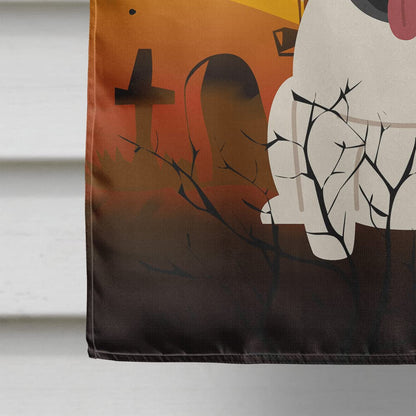 Caroline's Treasures BB4270CHF Halloween Pug Cream Canvas House Size Flag, Large, Multicolor