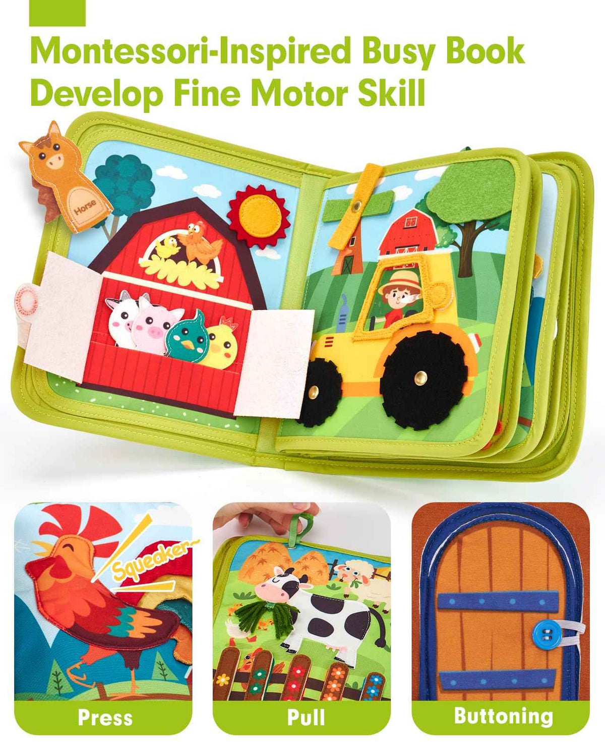 hahaland Busy Books for Toddlers 1-2 - Montessori Toddler Busy Board for 1 2 Year Old, 20 in 1 Quiet Book Educational Toddler Toys for 1 2 3 Year Old Boy Girls Gifts, Travel Toys for Toddlers 1-3 🍁 All In One Marketplace Canada