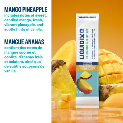 Liquid I.V. - Hydration Multiplier Electrolyte Drink Mix for Everyday - Hydration with Mango Pineapple flavour and Zero Sugar (18 sticks) 🍁 All In One Marketplace Canada